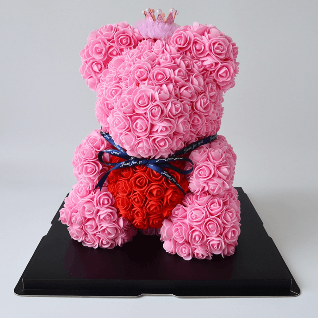 roses in shape of bear